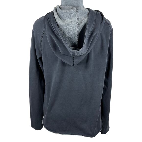 Ugg Cropped Hoodie Sweatshirt Women's Small Gray Active Neutral Raw Hem & Cuffs - Picture 4 of 11